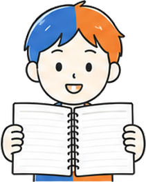 ノートを開いたまとめ役の男の子