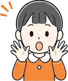 驚いている女の子