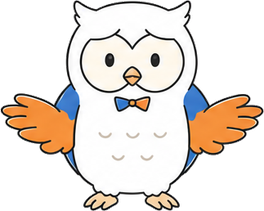 翼を広げたふくろう